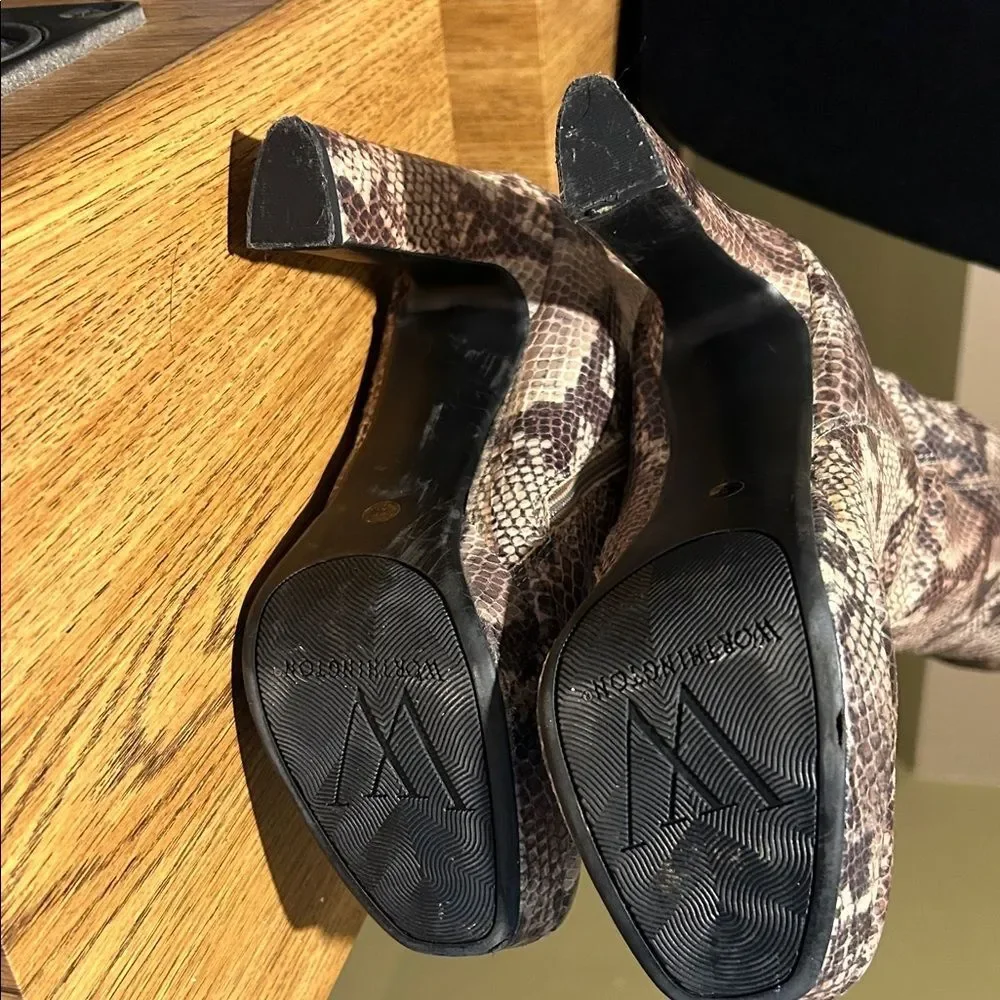 Worthington Faux Snakeskin Chunky Boot
